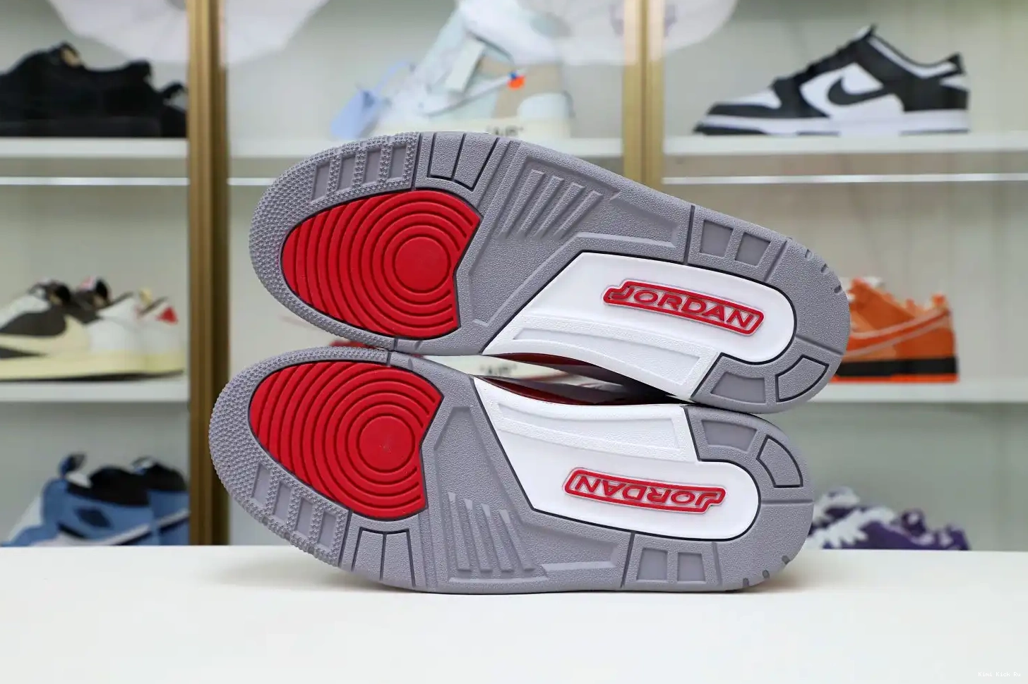 Cardinal  Red(CT8532-126） Air Jordan Retro 3 Kimikick 0627